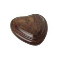 Heart Shape Paper Weight (Swirl Amber Onyx Brown)